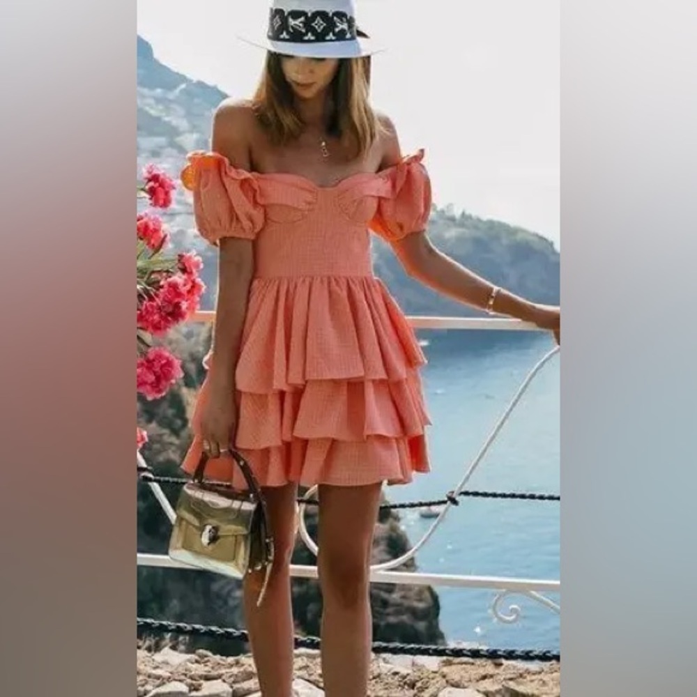 NBD x Revolve Safia Off Shoulder Mini Dress Sz M NEW - Picture 2 of 6